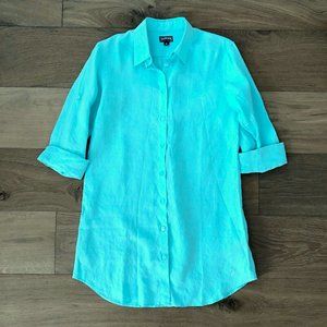 VILEBREQUIN Women's 100% Linen Mini Button Front Shirt Swim Cover Up Small